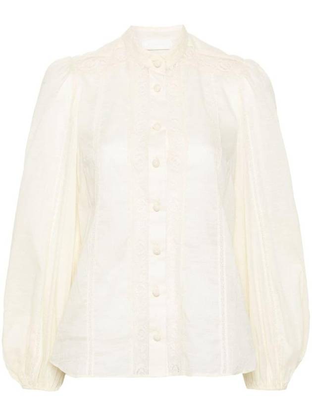 짐머만 여성 LACE TRIM DETAIL 셔츠 1348TSS241CRM