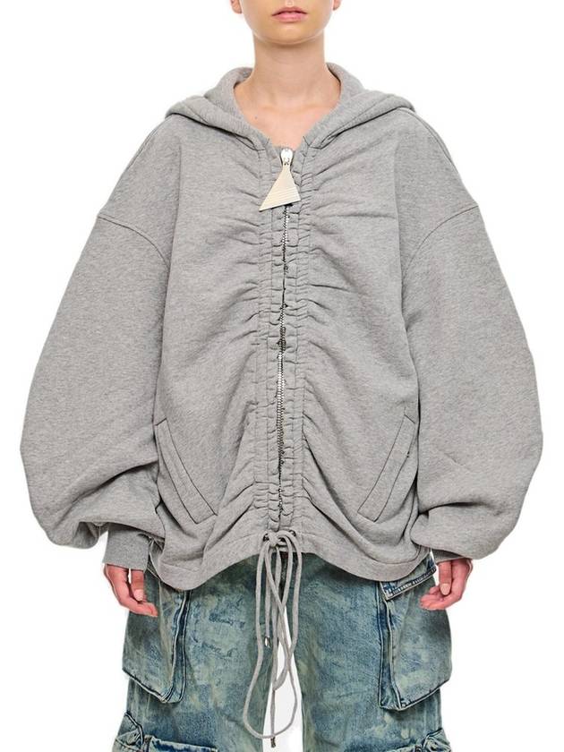 Attico 주름 디테일 지퍼 후디