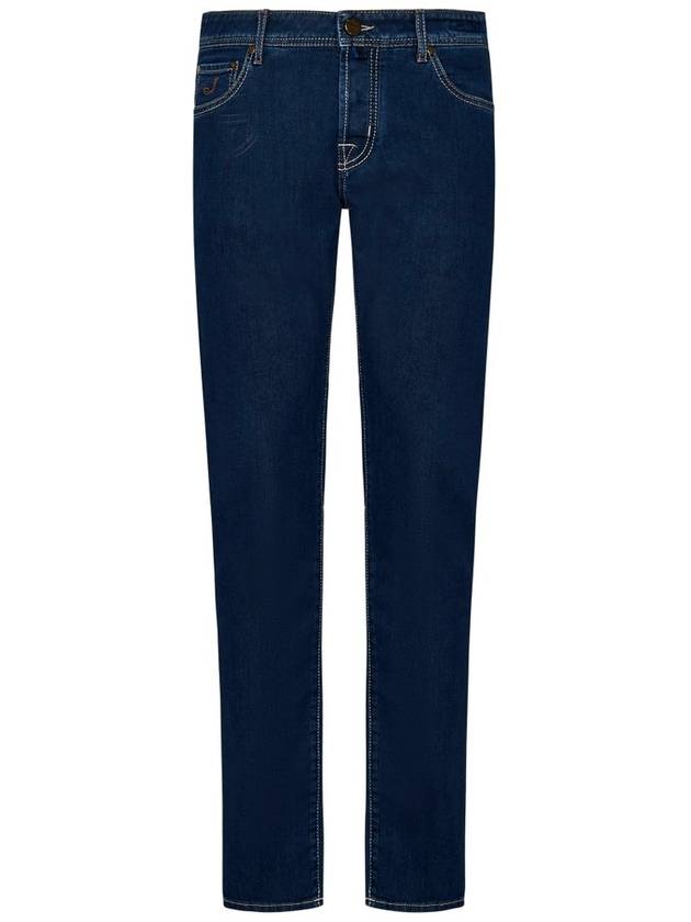 Jacob Cohen 로고 패치 미드라이즈 진