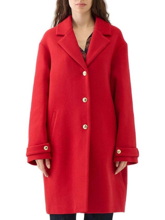 저스트 카발리 싱글브레스트 펠트 코트