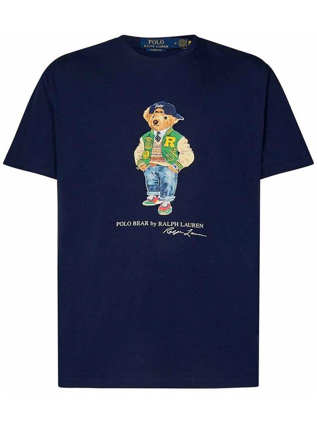 Polo Ralph Lauren Classic-Fit Navy Blue Cotton Jersey Polo Bear