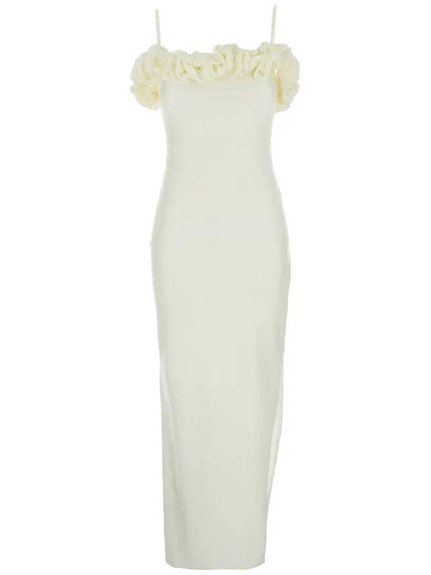 코페르니 러플 사이드 슬릿 맥시 드레스 COPR113F5001_WHITE