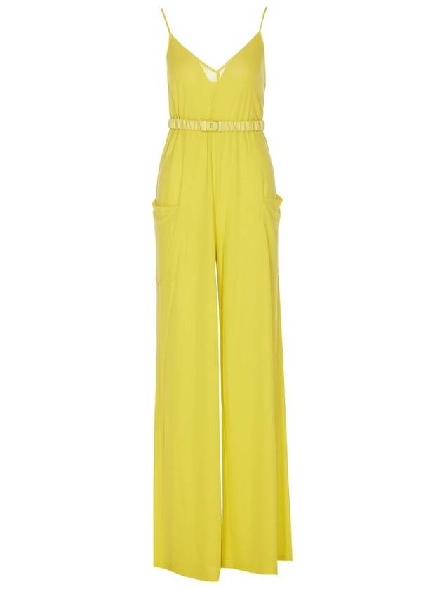 Elisabetta Franchi 브이넥 스파게티 스트랩 점프수트