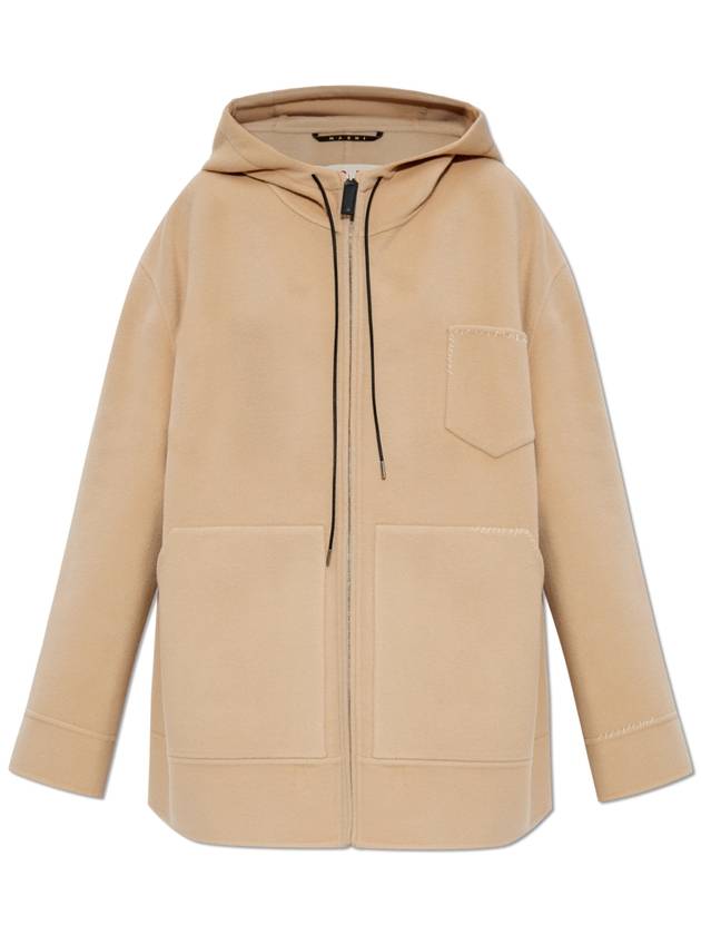 24FW 마르니 여성 후드자켓 / 후드집업 Marni Wool Jacket With Hood  Women's  Beige