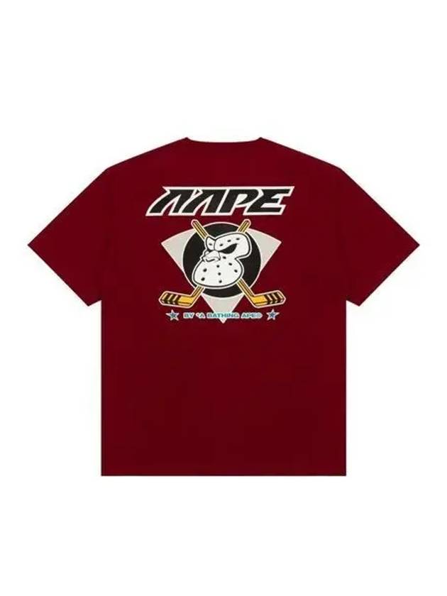 베이프 AAPE 테마 메인 반팔 티셔츠 버건디 85698174_139017170