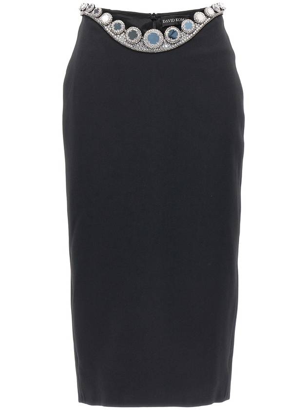 DAVID KOMA SS23DK50SBLACKSILVER & 39 퍼퍼 서클 자수& 39 스커트