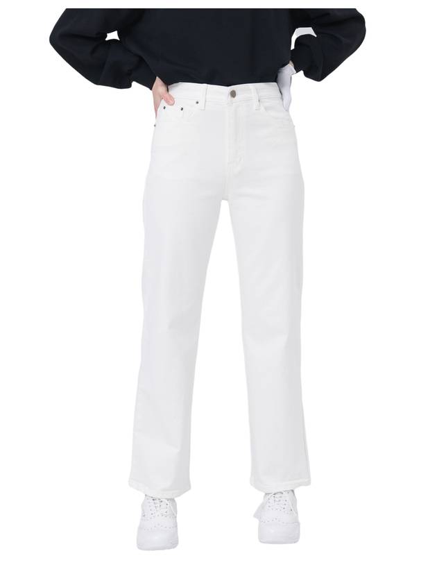 두유노우엠씨 골프웨어 허리 벨트 이너 밴딩 스트레이트 면 스판 바지 화이트