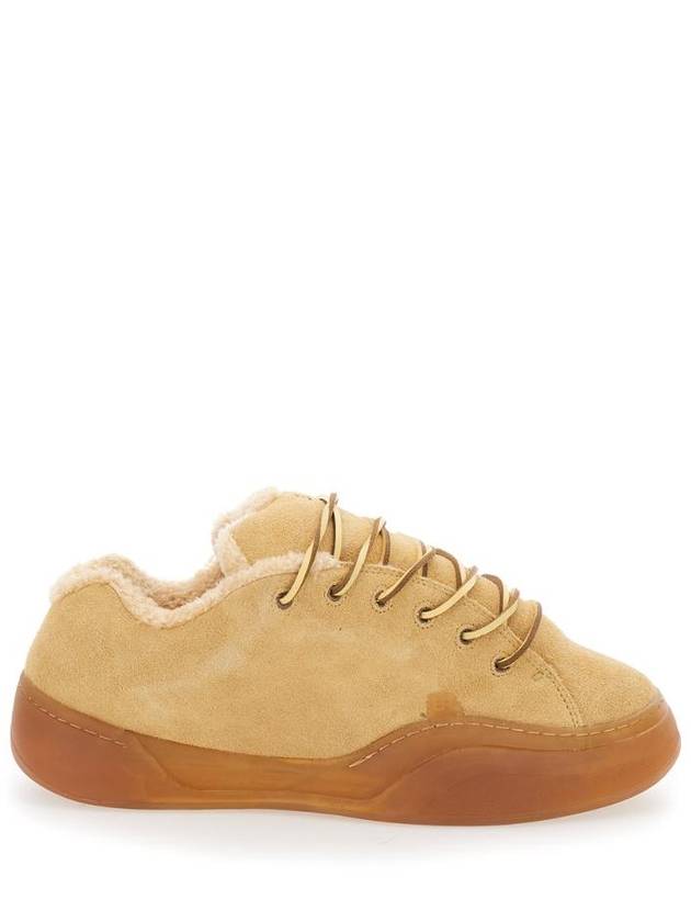ERL Vamp Skate Brown Low Top Sneakers with Contrasting Sole in Suede Man ERL10SH03SAND