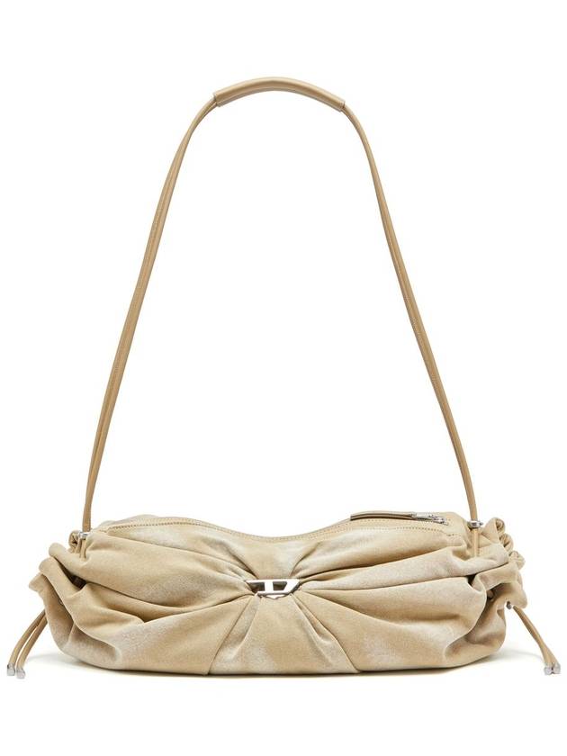 Diesel - Scrunched duffle bag in treated canvas - Crossbody Bags - Woman - Beige