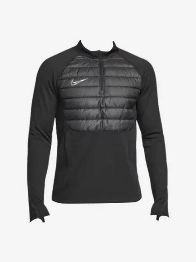 나이키 써마핏 아카데미 윈터 워리어 하프 집 탑 블랙 아시아 Nike Therma Fit Academy Winter Warrior Half Zip Top Black Asia