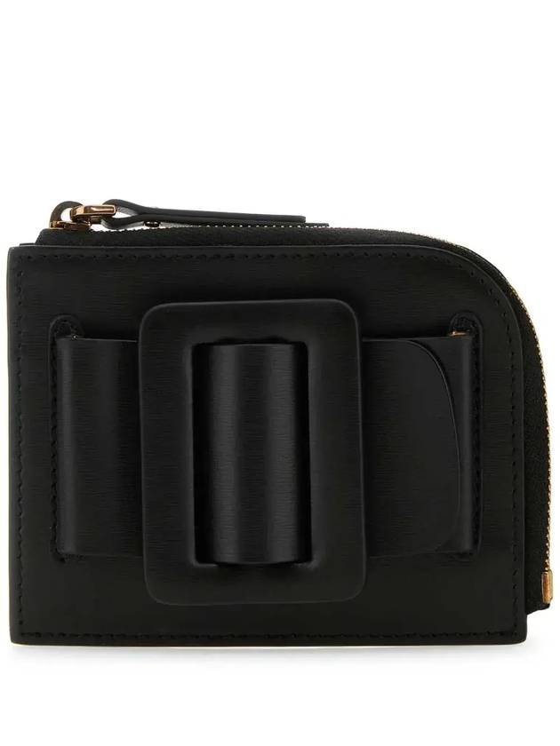 보이 버클 디테일 지퍼 카드홀더 COREBCARDBYR_0BLK