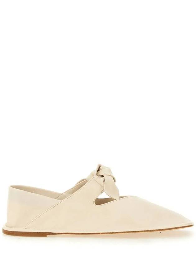 Hereu Llasada 스퀘어 토 발레리나 슈즈 LLSSWFA24_CREAM