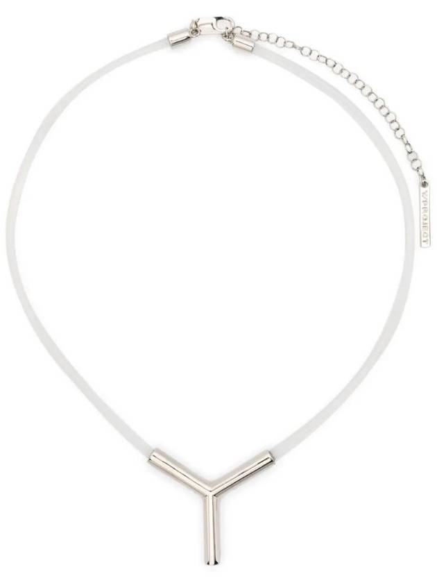 와이프로젝트 Y 펜던트 트랜스패런트 목걸이 실버