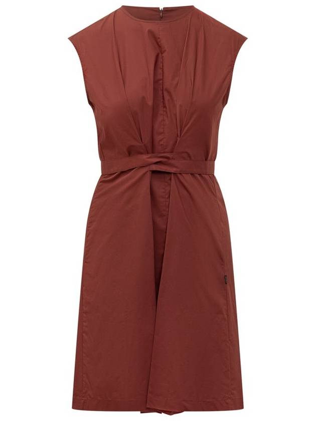 울리치 슬리브리스 팝린 벨티드 드레스