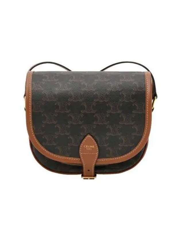 셀린느 트리옹프 캔버스 & 카프스킨 미디움 폴코백 탄 Celine Medium Folco Bag in Triomphe Canvas and Calfskin Tan