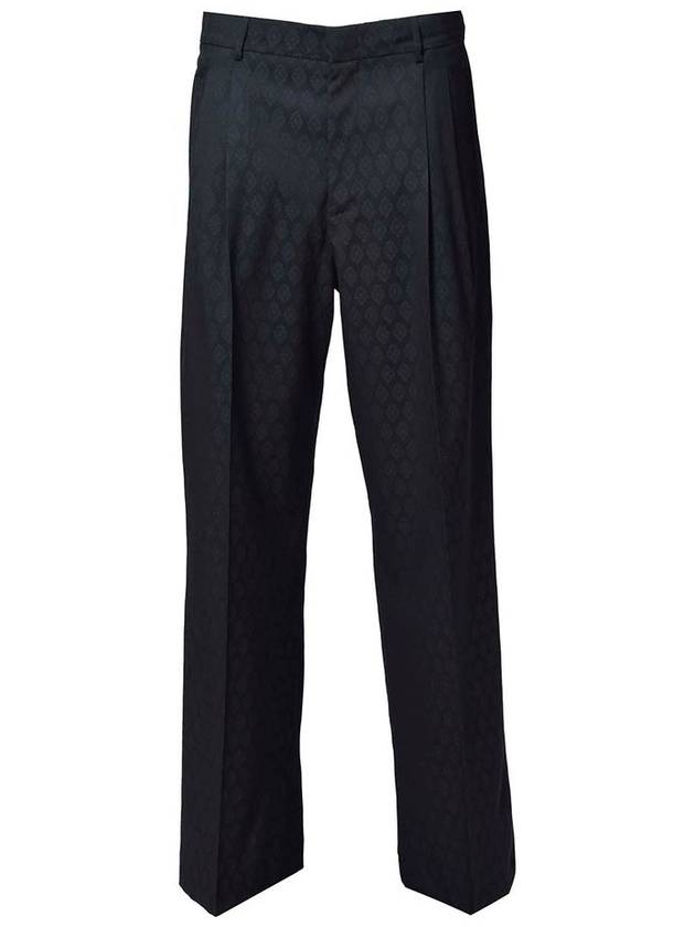 에트로 패턴-자카드 와이드 레그 팬츠