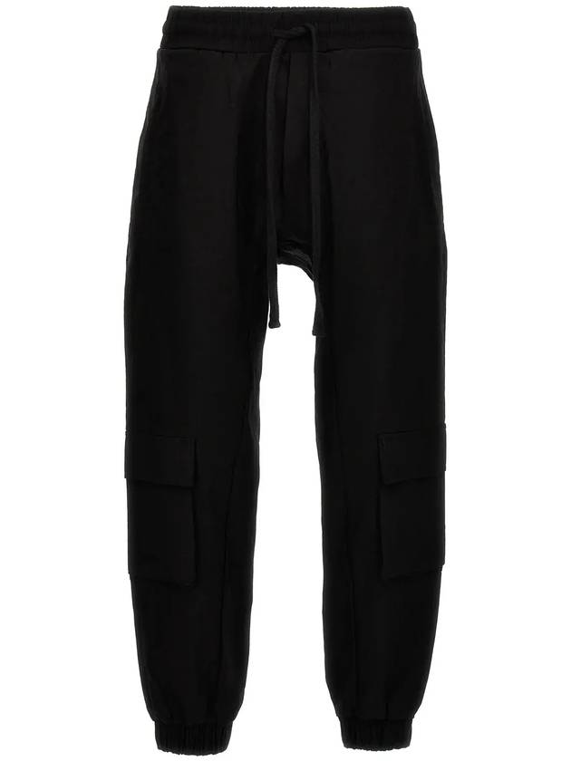 Thom Krom 드롭 크로치 드로스트링 카고 팬츠 MST436_BLACK