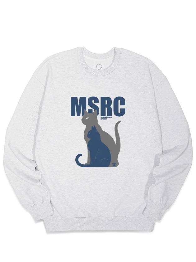 몬스터리퍼블릭 토로 맨투맨 인디고 블루 멜란지 그레이