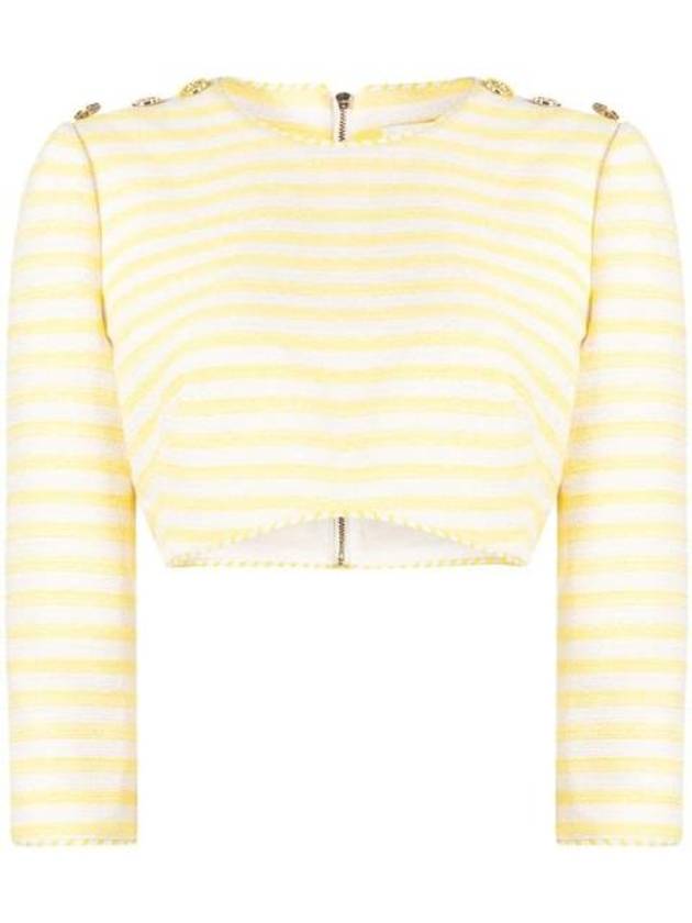 짐머만 자수 스트라이프 크롭 탑 5712THIG