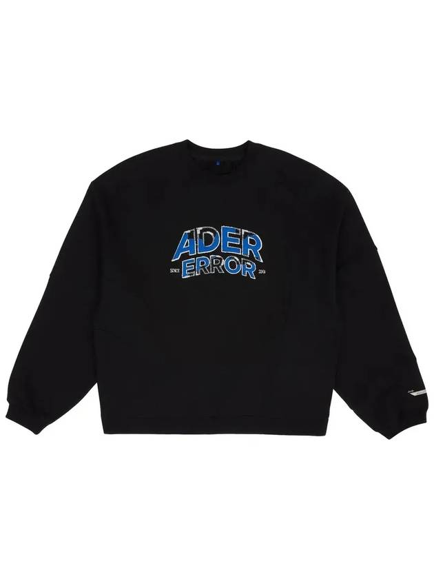 Ader Error 로고 자수 크루넥 스웨트셔츠 BN25FYSW0101_BLACK