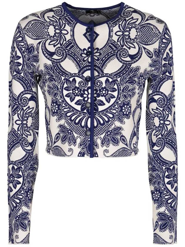 에트로 투톤 크롭 카디건 WRKE0048AV549_B0309