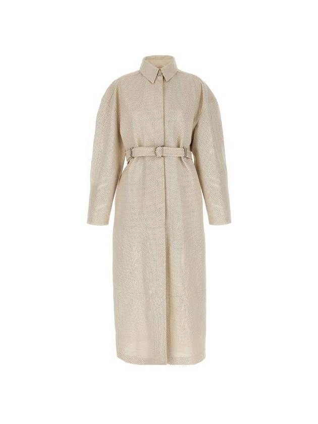 막스마라 스포트막스 안티오페1234 ANTIOPE1234 롱 싱글브레스트 트렌치 코트 아이보리