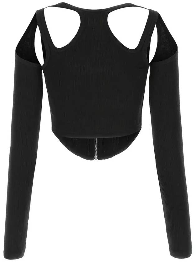 Dion Lee 시프트 루프 컷아웃 디테일 코르셋 탑 A3570F22_BLACK