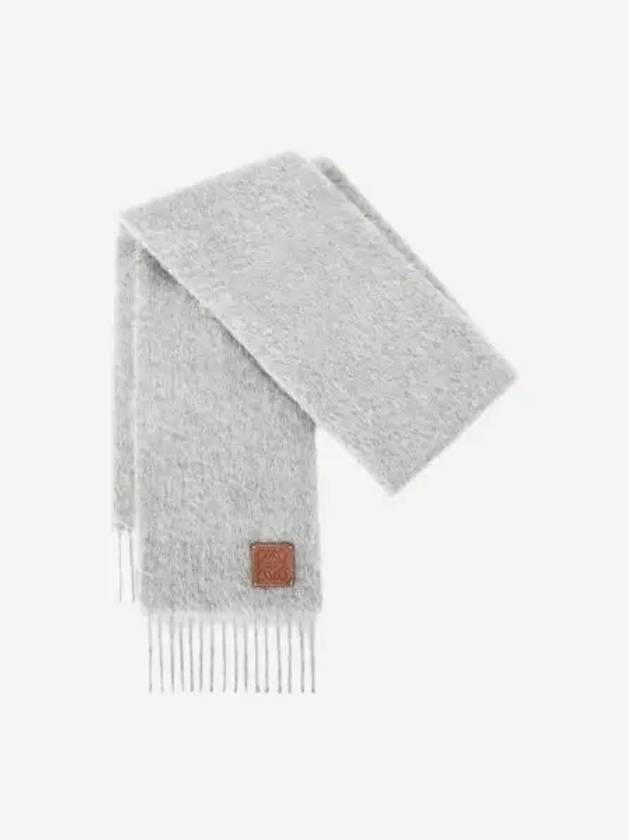 로에베 울 모헤어 스카프 라이트 그레이 Loewe Wool and Mohair Scarf Light Grey