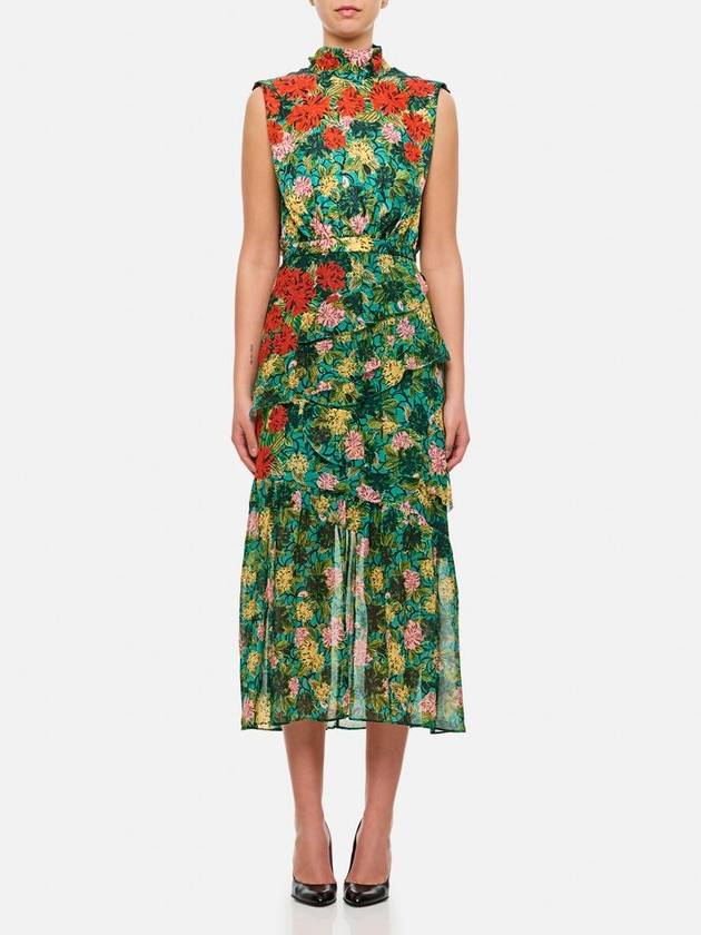 Saloni Fleur Ruffle Dress