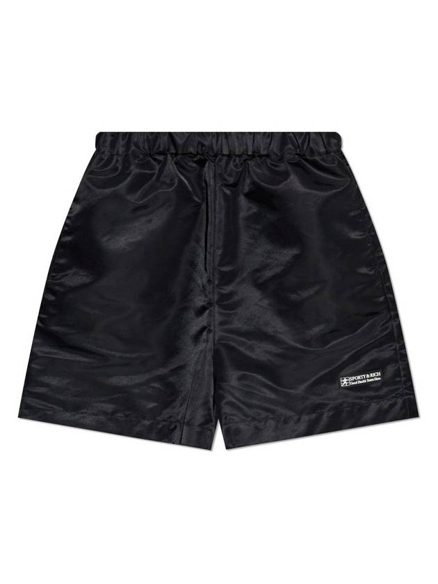 스포티&리치 굿헬스 로고 패치 반바지
