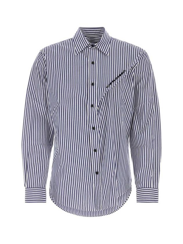 Y PROJECT 자수 포플린 오버사이즈 셔츠 SHIRT59S24F435 NAVYWHITE