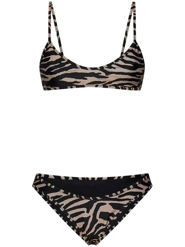 Attico 얼룩말 프린트 스트레치 비키니 세트 243WBB90PA14_648