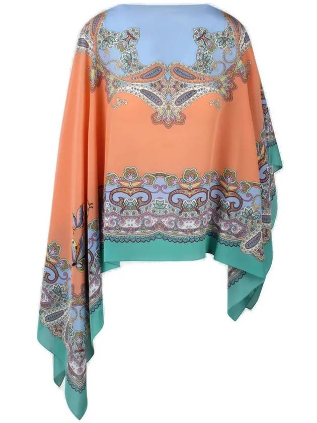 에트로 프린트 폰초 비대칭 블라우스 WAXA0013AK648_X0874