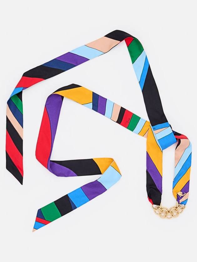 Emilio Pucci Silk Twill Bandeau Chain Bracelet