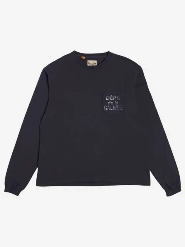 갤러리 디파트먼트 디파트 드 라 겔러리 롱슬리브 포켓 티셔츠 블랙 Gallery Dept. Dept De La Galerie LS Pocket T Shirt Black