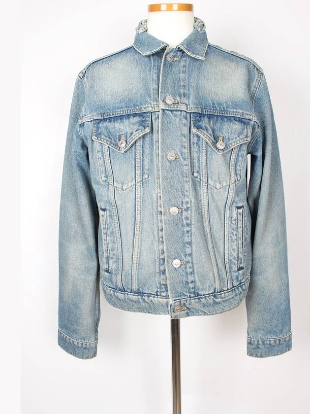 발렌시아가 웨이브 로고 데님자켓 48