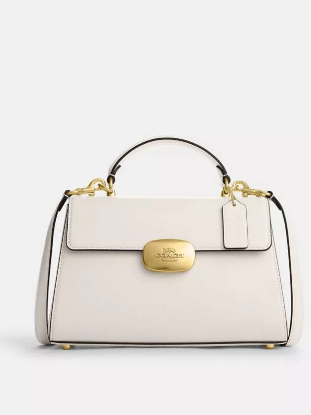 코치 일라이자 탑 핸들 크로스백 Gold Chalk