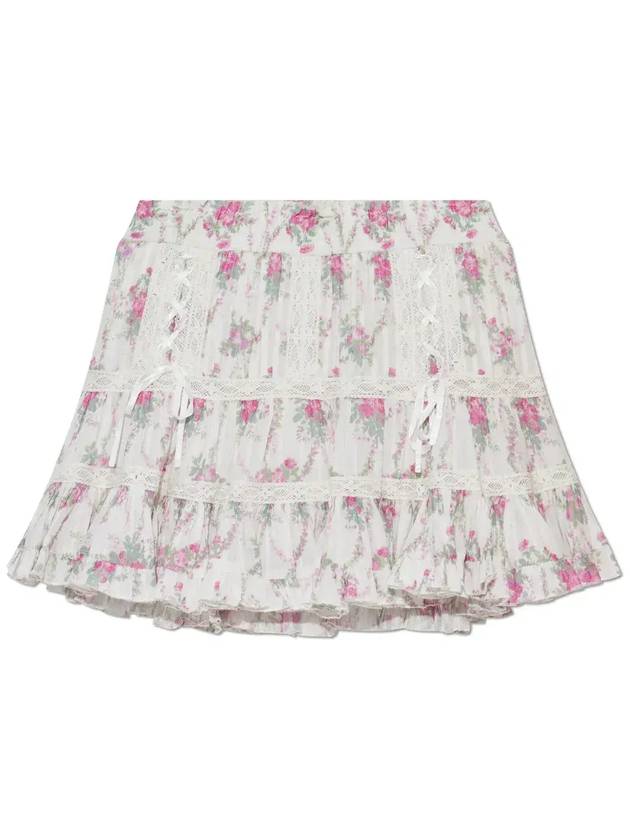LoveShackFancy 플로럴 러플 미니 스커트 LS8852296_ROSEPICNIC