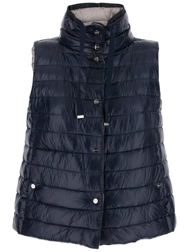 HERNO PI001844D12017Z9294 조끼 후드 senza manica 프레스 스터드 포켓 프레스 스터드 구스 다운 N 나일론 울트라라이트