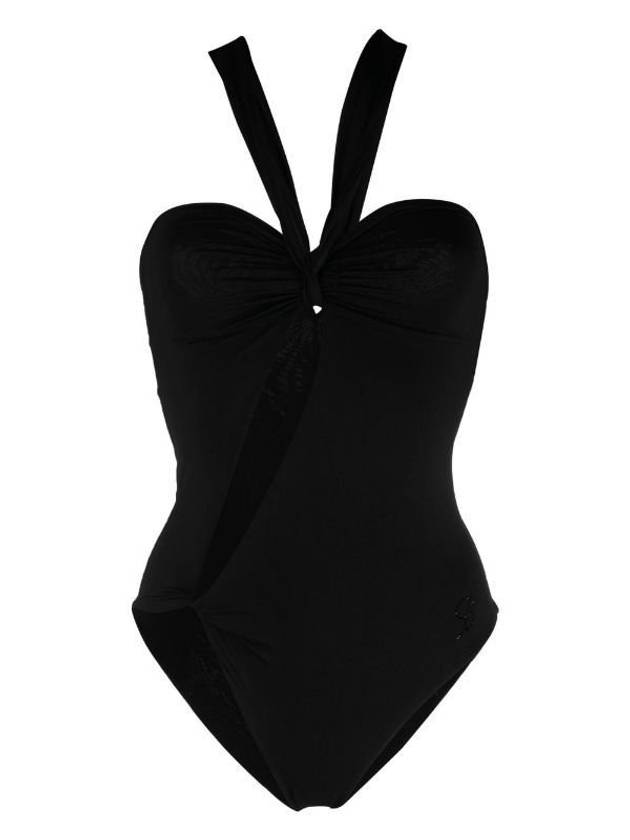 Blumarine 홀터넥 비대칭 수영복