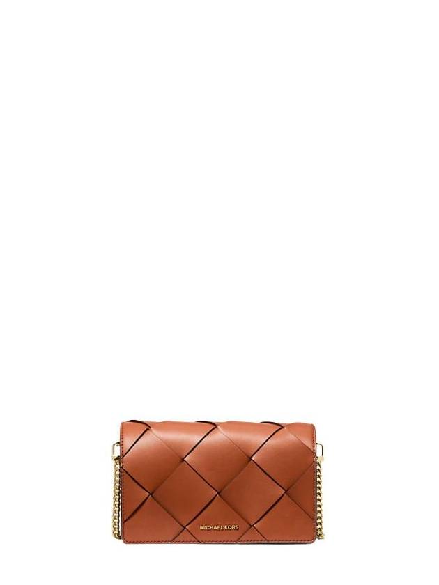 MICHAEL MICHAEL KORS Jet Set Brown Medium Crossbody Bag with Chain Link Shoulder Strap and Logo Lettering Plaque on the Front in Leather Woman 32S5GJ6C8L230