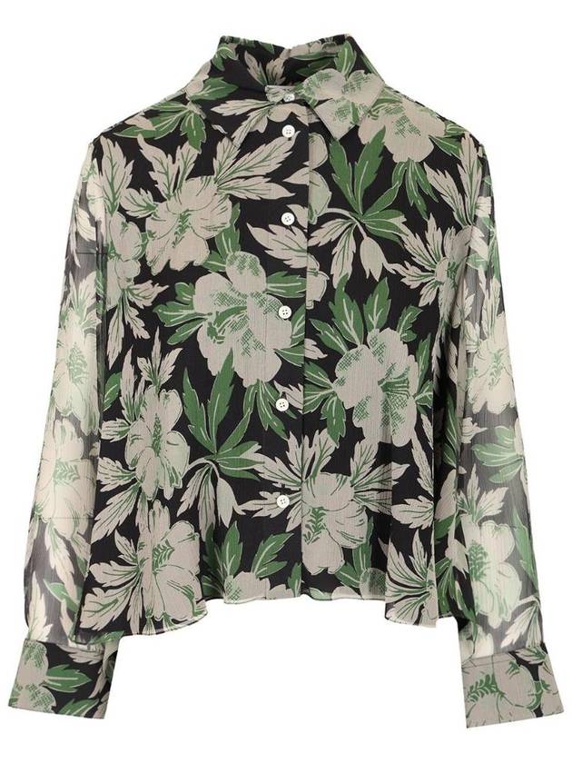 로에베 플로랄 실크 셔츠