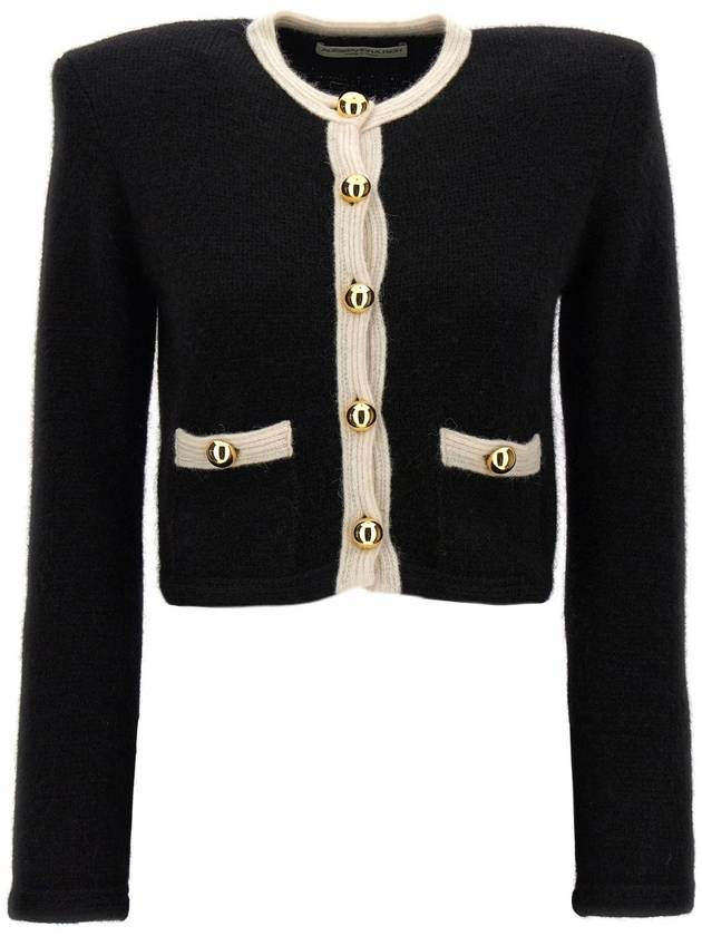 ALESSANDRA RICH FABX39602325 알파카 크롭 카디건