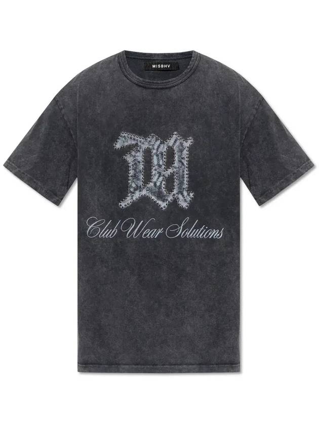 Misbhv 클럽 솔루션 장식 티셔츠 241M1000_STONEWASH
