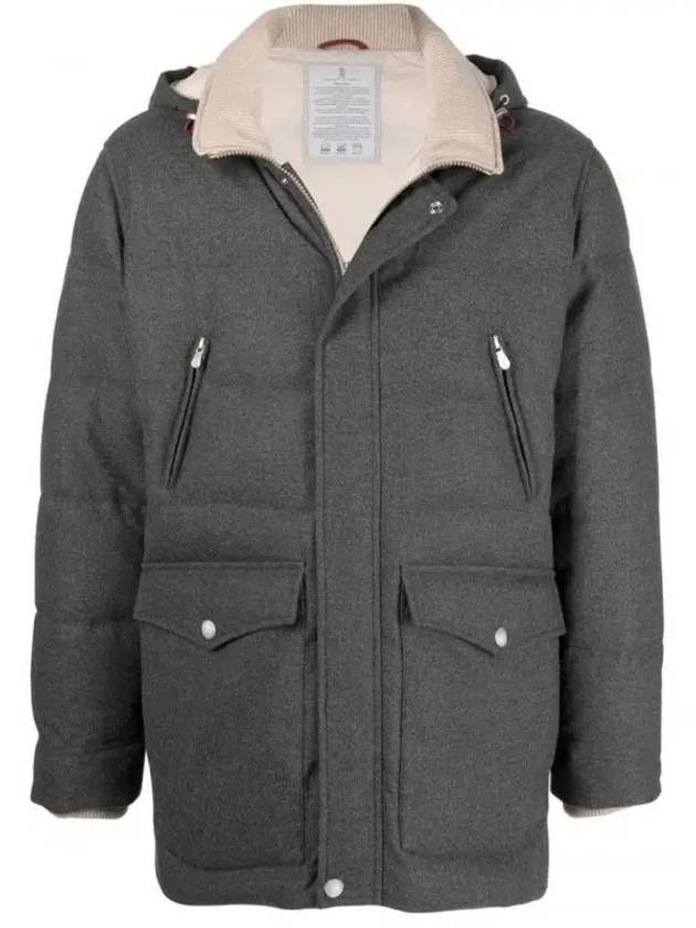 브루넬로 쿠치넬리 남성 울 캐시미어 다운패딩 MM4851823