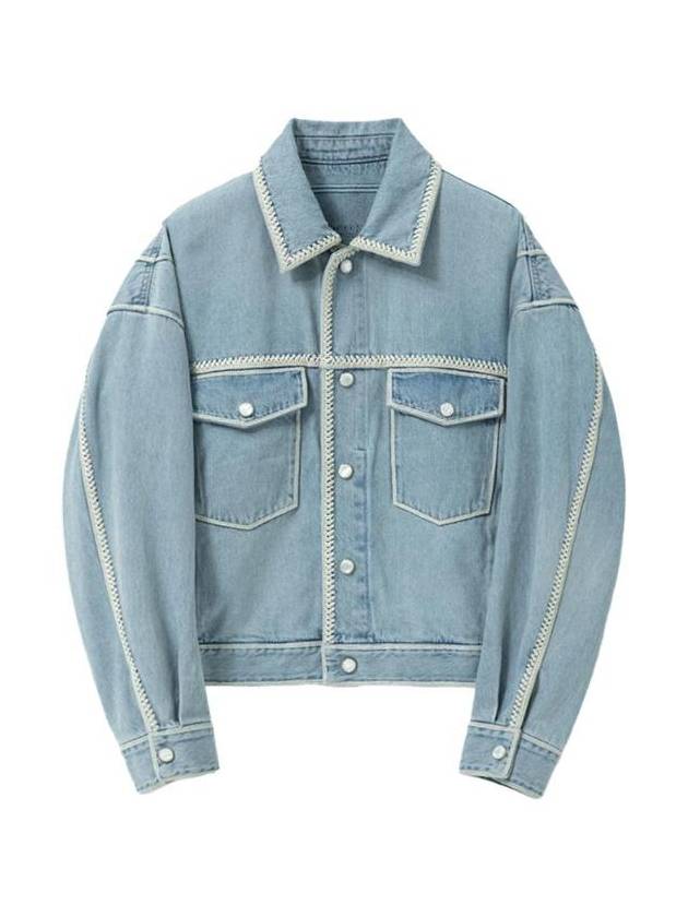 우영미 크로셰 데님 자켓 블루   25SS W251JP21982L