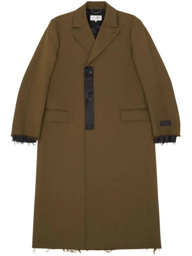 엠엠식스 메종마르지엘라 뉴메릭 시그니처 싱글 브레스티드 코트 S62AA0088M35222