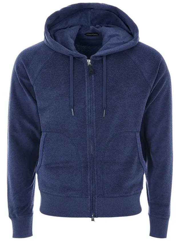 23FW JDL002 JMC008S23 HB745 톰포드 코튼 테리 블루 후드 집업