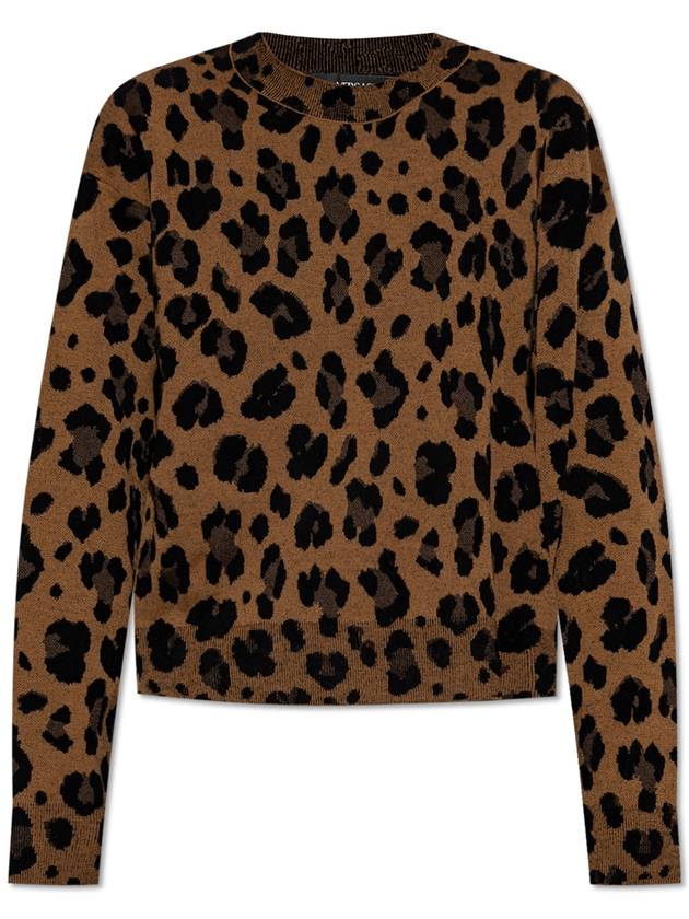 베르사체 여성 Versace Sweater With Embroidered Pattern  Women's  Brown