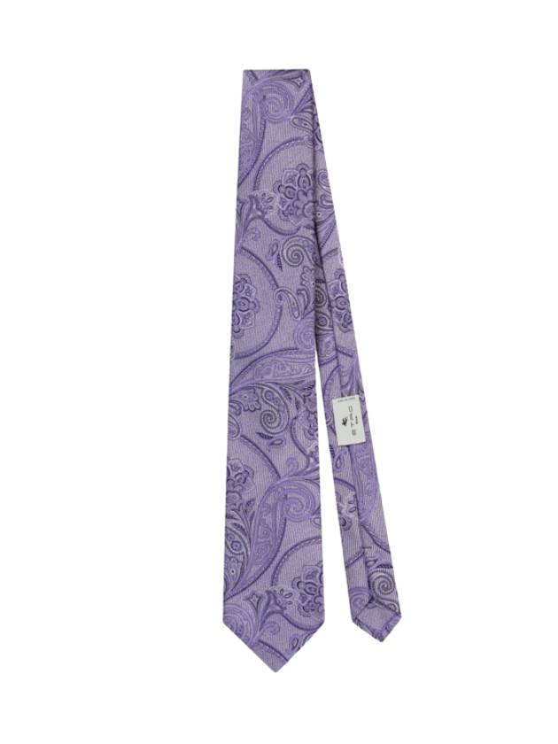 Etro Micro-striped Tie With Paisley Detailing